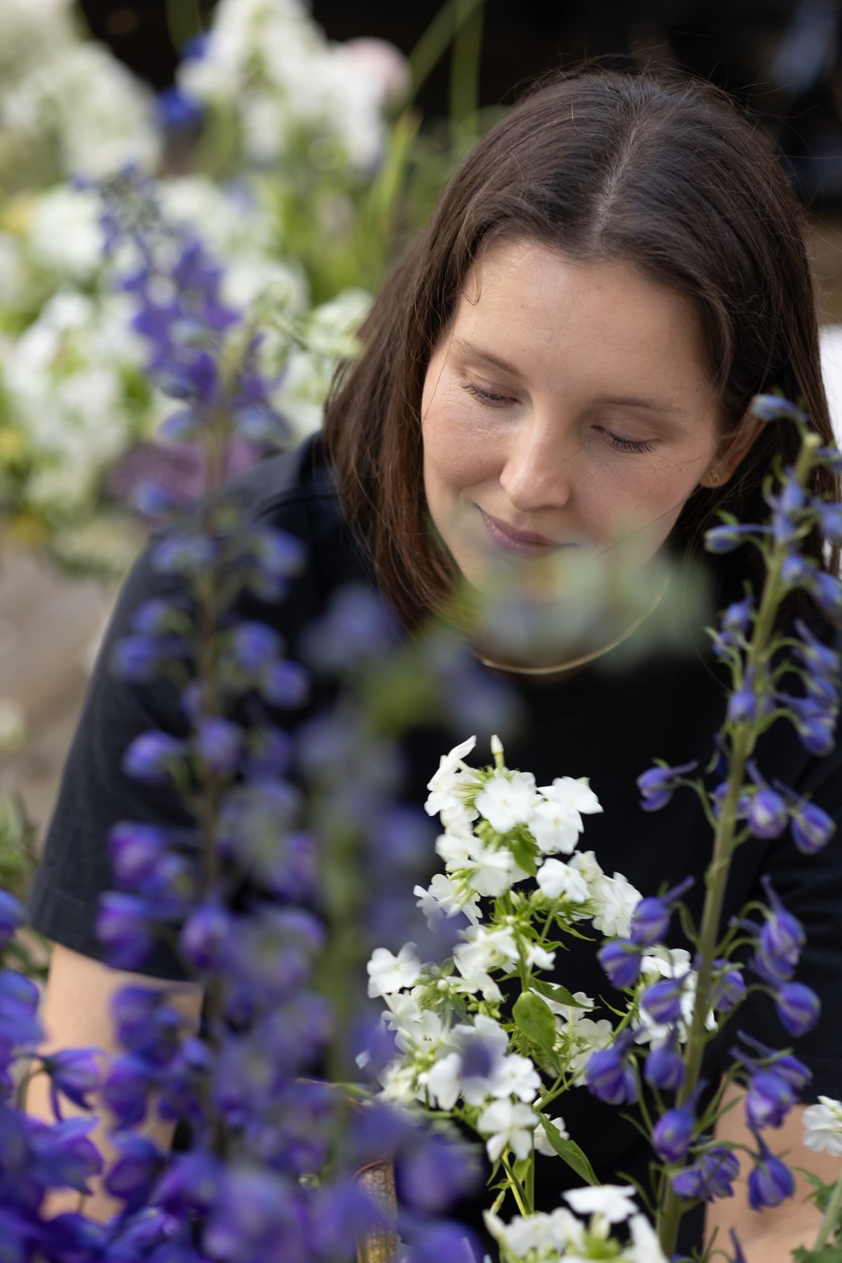 Seasonal blooms and greenery in the Volvo midsummer installation